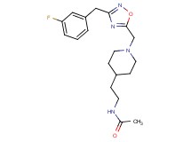 N-[2-(1-{[3-(3-fluorobenzyl)-1,2,4-oxadiazol-5-yl]methyl}-4-piperidinyl)ethyl]acetamide