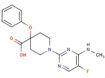 1-[5-fluoro-4-(methylamino)pyrimidin-2-yl]-4-phenoxypiperidine-4-carboxylic acid
