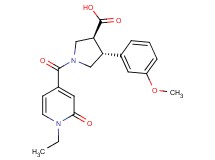 (3S*,4R*)-1-[(1-ethyl-2-oxo-1,2-dihydropyridin-4-yl)carbonyl]-4-(3-methoxyphenyl)pyrrolidine-3-carboxylic acid