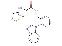 N-{[2-(1H-benzimidazol-1-yl)-3-pyridinyl]methyl}-4H-thieno[3,2-b]pyrrole-5-carboxamide