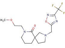 7-(2-methoxyethyl)-2-{[3-(trifluoromethyl)-1,2,4-oxadiazol-5-yl]methyl}-2,7-diazaspiro[4.5]decan-6-one