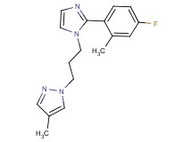 1-{3-[2-(4-fluoro-2-methylphenyl)-1H-imidazol-1-yl]propyl}-4-methyl-1H-pyrazole