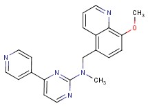 N-[(8-methoxy-5-quinolinyl)methyl]-N-methyl-4-(4-pyridinyl)-2-pyrimidinamine