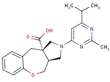 (3aS*,10aS*)-2-(6-isopropyl-2-methylpyrimidin-4-yl)-2,3,3a,4-tetrahydro-1H-[1]benzoxepino[3,4-c]pyrrole-10a(10H)-carboxylic acid