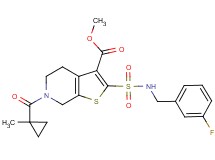 methyl 2-{[(3-fluorobenzyl)amino]sulfonyl}-6-[(1-methylcyclopropyl)carbonyl]-4,5,6,7-tetrahydrothieno[2,3-c]pyridine-3-carboxylate