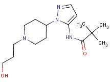 N-{1-[1-(3-hydroxypropyl)piperidin-4-yl]-1H-pyrazol-5-yl}-2,2-dimethylpropanamide