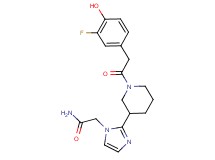 2-(2-{1-[(3-fluoro-4-hydroxyphenyl)acetyl]-3-piperidinyl}-1H-imidazol-1-yl)acetamide