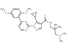 5-cyclopropyl-1-[4-(2,5-dimethoxyphenyl)-2-pyrimidinyl]-N-[3-(dimethylamino)-2,2-dimethylpropyl]-1H-pyrazole-4-carboxamide