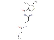 N~1~-[2-(5,6-dimethyl-4-oxo-3,4-dihydrothieno[2,3-d]pyrimidin-2-yl)ethyl]-N~2~-methylglycinamide