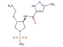 3-methyl-N-[(3R*,4S*)-1-(methylsulfonyl)-4-propyl-3-pyrrolidinyl]-1H-pyrazole-5-carboxamide