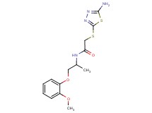 2-[(5-amino-1,3,4-thiadiazol-2-yl)thio]-N-[2-(2-methoxyphenoxy)-1-methylethyl]acetamide