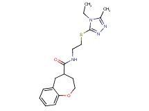 N-{2-[(4-ethyl-5-methyl-4H-1,2,4-triazol-3-yl)thio]ethyl}-2,3,4,5-tetrahydro-1-benzoxepine-4-carboxamide