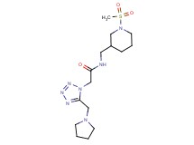 N-{[1-(methylsulfonyl)piperidin-3-yl]methyl}-2-[5-(pyrrolidin-1-ylmethyl)-1H-tetrazol-1-yl]acetamide