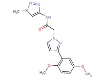 2-[3-(2,5-dimethoxyphenyl)-1H-pyrazol-1-yl]-N-(1-methyl-1H-1,2,3-triazol-4-yl)acetamide