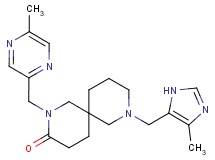 8-[(4-methyl-1H-imidazol-5-yl)methyl]-2-[(5-methyl-2-pyrazinyl)methyl]-2,8-diazaspiro[5.5]undecan-3-one