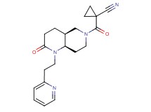 1-{[(4aS*,8aR*)-2-oxo-1-(2-pyridin-2-ylethyl)octahydro-1,6-naphthyridin-6(2H)-yl]carbonyl}cyclopropanecarbonitrile