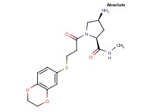 (4S)-4-amino-1-[3-(2,3-dihydro-1,4-benzodioxin-6-ylthio)propanoyl]-N-methyl-L-prolinamide