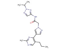 N-(2-isopropyl-2H-1,2,3-triazol-4-yl)-2-[4-(2-methyl-5-propylpyrimidin-4-yl)-1H-pyrazol-1-yl]acetamide