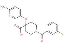 1-(3-fluorobenzoyl)-4-[(6-methylpyridin-3-yl)oxy]piperidine-4-carboxylic acid