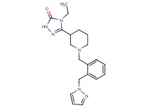 4-ethyl-5-{1-[2-(1H-pyrazol-1-ylmethyl)benzyl]piperidin-3-yl}-2,4-dihydro-3H-1,2,4-triazol-3-one