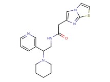 2-imidazo[2,1-b][1,3]thiazol-6-yl-N-(2-piperidin-1-yl-2-pyridin-3-ylethyl)acetamide