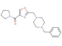 1-benzyl-4-{[4-(1-pyrrolidinylcarbonyl)-1,3-oxazol-2-yl]methyl}piperazine