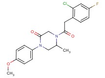4-[(2-chloro-4-fluorophenyl)acetyl]-1-(4-methoxyphenyl)-5-methyl-2-piperazinone