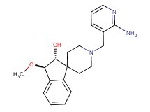 (2R*,3R*)-1'-[(2-amino-3-pyridinyl)methyl]-3-methoxy-2,3-dihydrospiro[indene-1,4'-piperidin]-2-ol