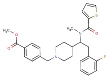 methyl 4-[(4-{2-(2-fluorophenyl)-1-[methyl(2-thienylcarbonyl)amino]ethyl}-1-piperidinyl)methyl]benzoate