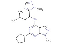 6-cyclopentyl-1-methyl-N-[3-methyl-1-(1-methyl-1H-1,2,4-triazol-5-yl)butyl]-1H-pyrazolo[3,4-d]pyrimidin-4-amine