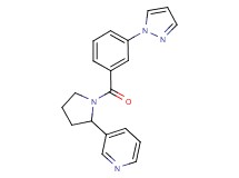 3-{1-[3-(1H-pyrazol-1-yl)benzoyl]-2-pyrrolidinyl}pyridine
