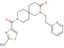 9-[(2-methyl-1,3-thiazol-4-yl)carbonyl]-2-(2-pyridin-2-ylethyl)-2,9-diazaspiro[5.5]undecan-3-one