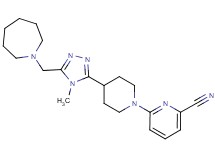 6-{4-[5-(azepan-1-ylmethyl)-4-methyl-4H-1,2,4-triazol-3-yl]piperidin-1-yl}pyridine-2-carbonitrile