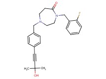 4-(2-fluorobenzyl)-1-[4-(3-hydroxy-3-methyl-1-butyn-1-yl)benzyl]-1,4-diazepan-5-one