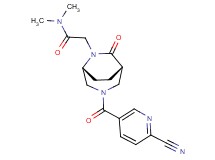 2-{(1S*,5R*)-3-[(6-cyanopyridin-3-yl)carbonyl]-7-oxo-3,6-diazabicyclo[3.2.2]non-6-yl}-N,N-dimethylacetamide