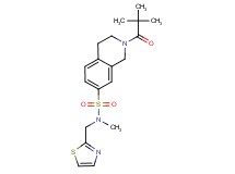2-(2,2-dimethylpropanoyl)-N-methyl-N-(1,3-thiazol-2-ylmethyl)-1,2,3,4-tetrahydroisoquinoline-7-sulfonamide