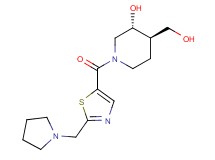 (3R*,4R*)-4-(hydroxymethyl)-1-{[2-(1-pyrrolidinylmethyl)-1,3-thiazol-5-yl]carbonyl}-3-piperidinol
