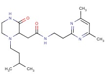 N-[2-(4,6-dimethyl-2-pyrimidinyl)ethyl]-2-[1-(3-methylbutyl)-3-oxo-2-piperazinyl]acetamide