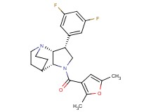 (2R*,3R*,6R*)-3-(3,5-difluorophenyl)-5-(2,5-dimethyl-3-furoyl)-1,5-diazatricyclo[5.2.2.0~2,6~]undecane