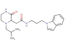 N-[3-(1H-indol-1-yl)propyl]-2-(1-isobutyl-3-oxo-2-piperazinyl)acetamide