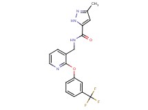3-methyl-N-({2-[3-(trifluoromethyl)phenoxy]pyridin-3-yl}methyl)-1H-pyrazole-5-carboxamide