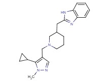 2-({1-[(5-cyclopropyl-1-methyl-1H-pyrazol-4-yl)methyl]-3-piperidinyl}methyl)-1H-benzimidazole