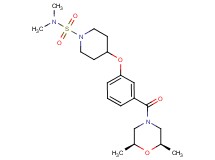 4-(3-{[(2R*,6S*)-2,6-dimethyl-4-morpholinyl]carbonyl}phenoxy)-N,N-dimethyl-1-piperidinesulfonamide