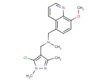 1-(5-chloro-1,3-dimethyl-1H-pyrazol-4-yl)-N-[(8-methoxyquinolin-5-yl)methyl]-N-methylmethanamine