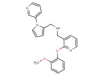 1-[2-(2-methoxyphenoxy)-3-pyridinyl]-N-{[1-(3-pyridinyl)-1H-pyrrol-2-yl]methyl}methanamine