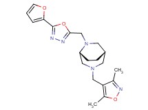 (1S*,5R*)-3-[(3,5-dimethyl-4-isoxazolyl)methyl]-6-{[5-(2-furyl)-1,3,4-oxadiazol-2-yl]methyl}-3,6-diazabicyclo[3.2.2]nonane
