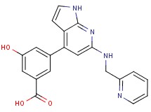 3-hydroxy-5-{6-[(pyridin-2-ylmethyl)amino]-1H-pyrrolo[2,3-b]pyridin-4-yl}benzoic acid