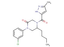 5-butyl-1-(3-chlorophenyl)-4-[(3-methyl-1H-pyrazol-5-yl)carbonyl]-2-piperazinone