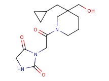 3-{2-[3-(cyclopropylmethyl)-3-(hydroxymethyl)piperidin-1-yl]-2-oxoethyl}imidazolidine-2,4-dione