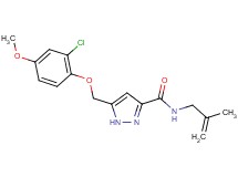 5-[(2-chloro-4-methoxyphenoxy)methyl]-N-(2-methyl-2-propen-1-yl)-1H-pyrazole-3-carboxamide